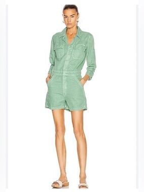 MOTHER Mint Green Lightweight Jacket